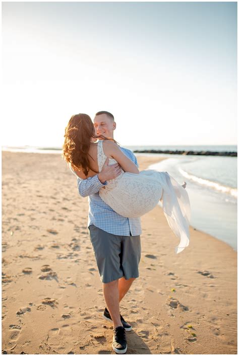 Sunset Photos On The Beach East Beach Norfolk Couples Photography Virginia Wedding Photographer