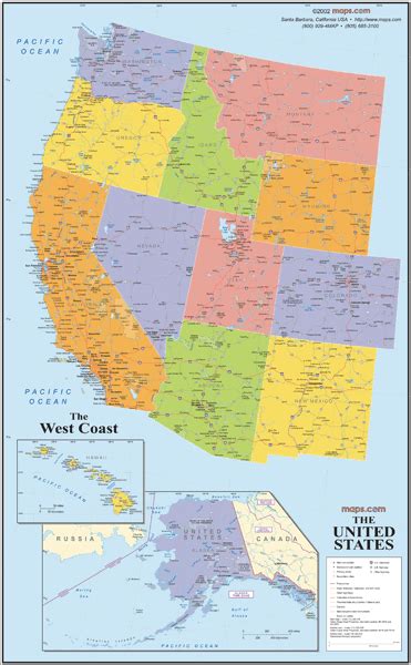 West Coast Regional Wall Map By