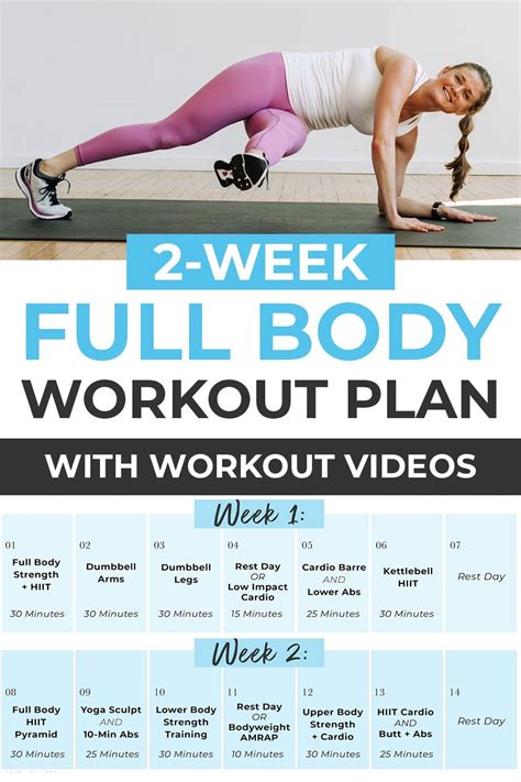 14 Day Challenge And 2 Week Workout Plan Nourish Move Love