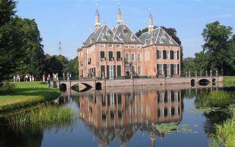 Wallpaper Lake Building Reflection Pond Palace Chateau Estate