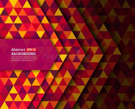 Abstract Colorful Triangles Background Design Stock Vector