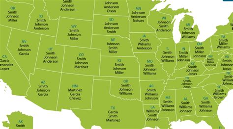 For example, the name james, ranked as the most popular male. This Map Shows The Most Common Last Name In Your State | Rare
