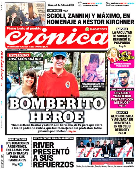 Periódico Crónica Argentina Periódicos De Argentina Edición De