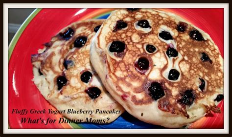 Fluffy Greek Yogurt Blueberry Pancakes Whats For Dinner Moms