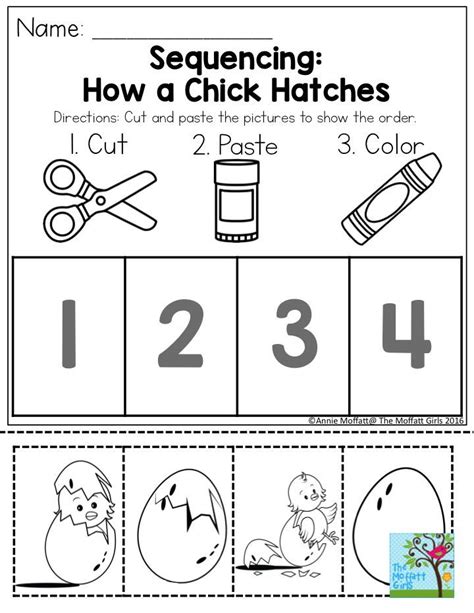 Free Printable Cut And Paste Sequencing Worksheets Letters And Numbers
