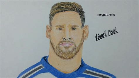 Drawing Lionel Messi Footballer Youtube