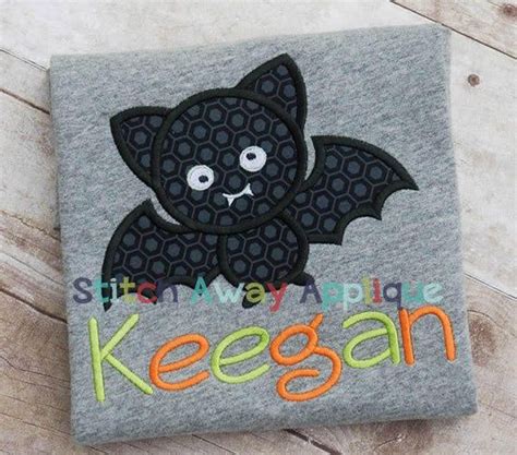 Halloween Baby Bat Machine Applique Design