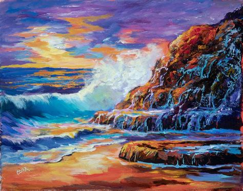 Sunset Beach With A Palette Knife Course Materials And Introduction