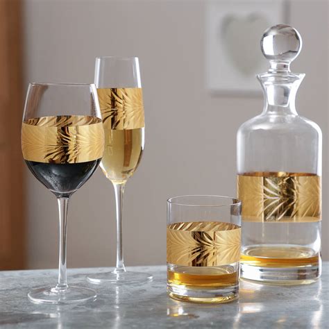 All That Glitters Gold Glassware By Dibor