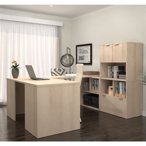 Whether you choose the uplift. Shop i3 by Bestar U-Shaped Desk with 2 Storage Units ...