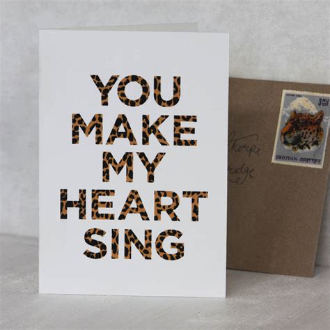 Wild Thing You Make My Heart Sing Greeting Card By And So They Made