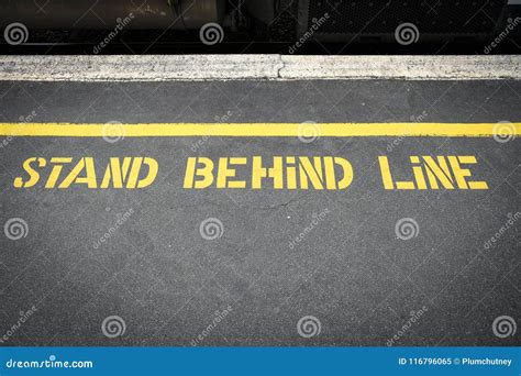 Stand Behind Line Stock Image Image Of Scenic Safety 116796065
