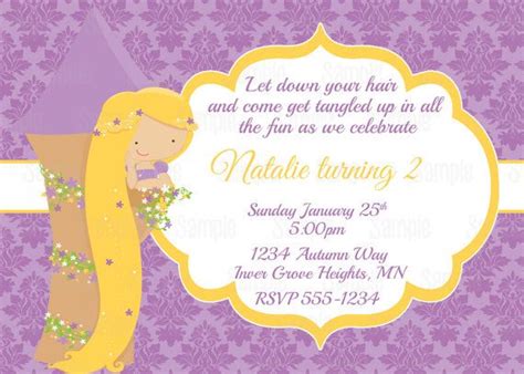 Printable Princess Rapunzel Birthday Party Invitation Plus Free Blank