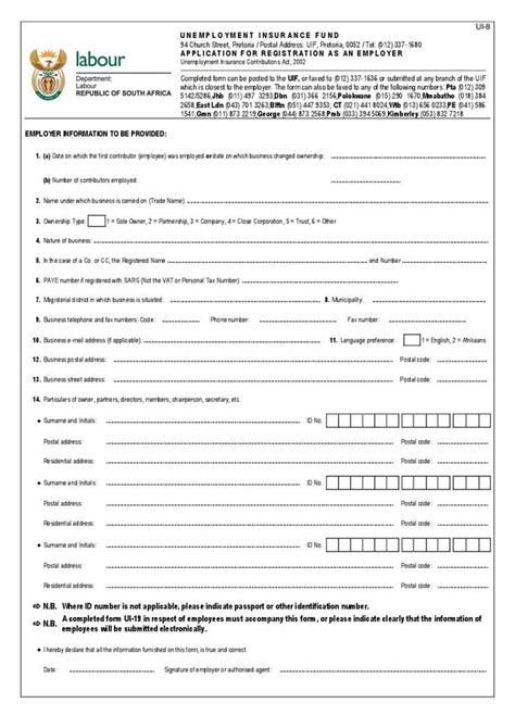 As the uk's biggest public service department it administers the state pension and a range of working age, disability and ill health benefits to around 20 million claimants and customers. Form UI 8 - Application for registration as an employer ...
