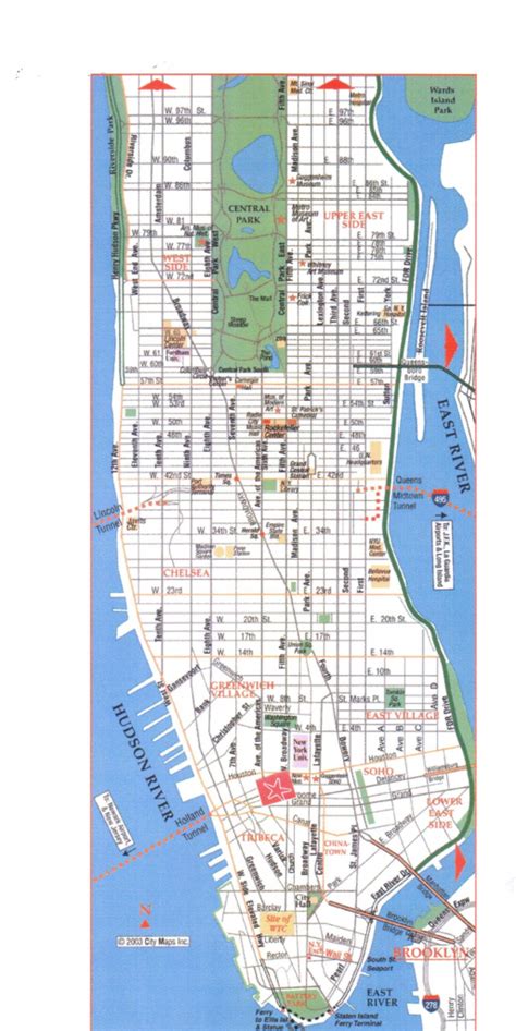 Printable Map Of Manhattan Ny Travel Maps And Major Tourist Free