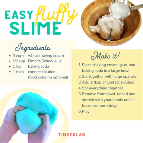 Slime Recipe With Glue Contact Solution And Baking Soda