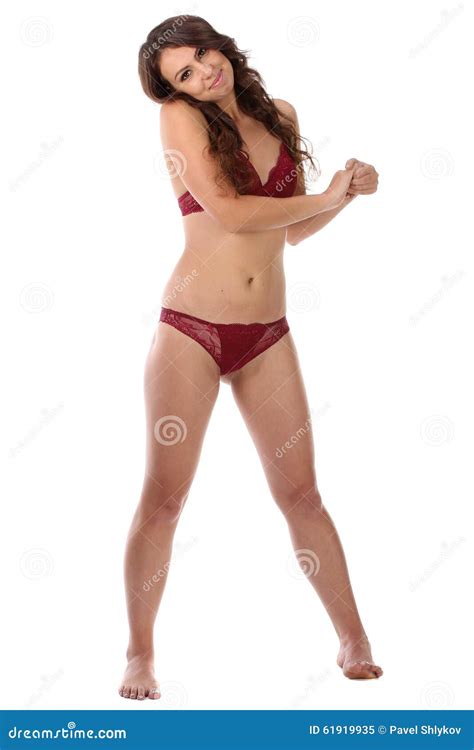 Beautiful Full Body Brunette Beauty Woman In Underwear Stock Image Image Of Beautiful Lady