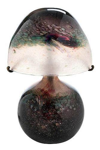 Monart Glass Two Piece Table Lamp Lamp Art Glass Lamp Glass
