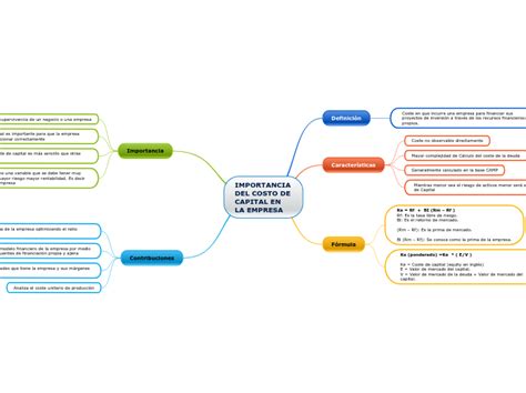 Importancia Del Costo De Capital En La Emp Mind Map