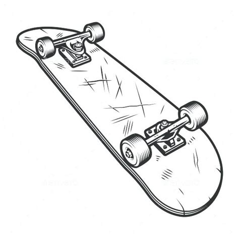 Skateboard Template Vector At Collection Of