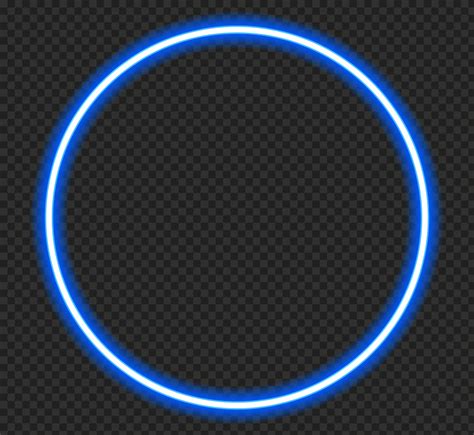 Hd Blue Circle Glowing Neon Frame Border Png Citypng