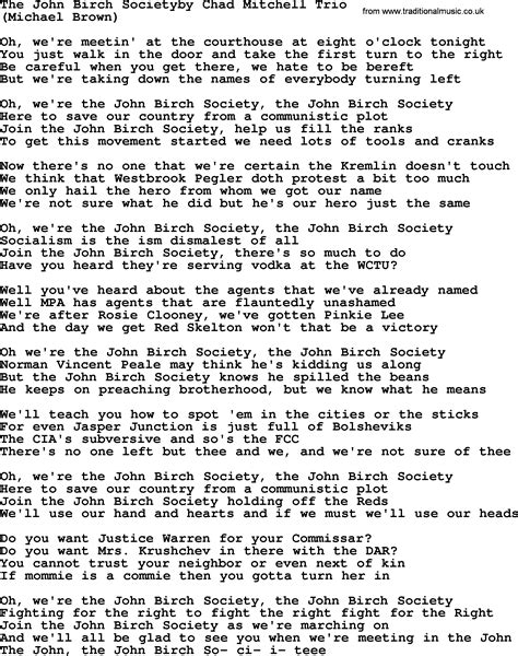 The John Birch Society By The Byrds Lyrics With Pdf