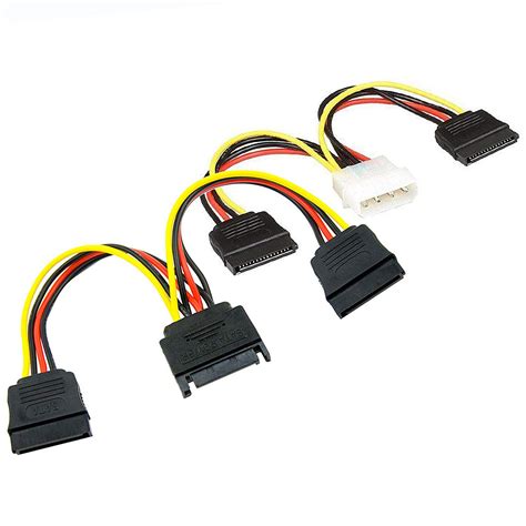 Ssd Sata Hard Drive Connection Kit1x 4 Pin To Dual 15 Power Cable