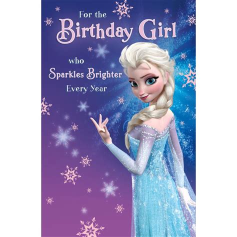 ¡gracias por ver este vídeo! Birthday Girl Disney Frozen Elsa Birthday Card (418995-0-1 ...