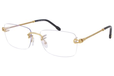 Fred Fg50002u 030 Mens Eyeglasses Shiny Endura Gold Rimless Optical Frame 56mm