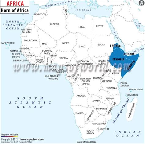 Horn Of Africa Map Map Of The World