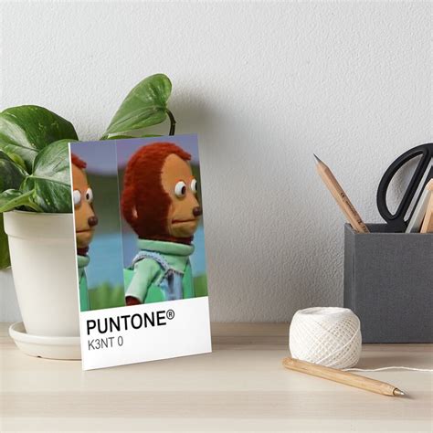 Puntone Awkward Look Monkey Meme Sticker Art Board Print By Wilmaa