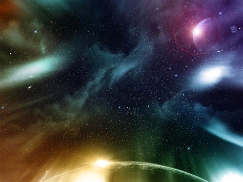 Galaxy Space Texture With Planets And Stars Clouds And Sky Textures