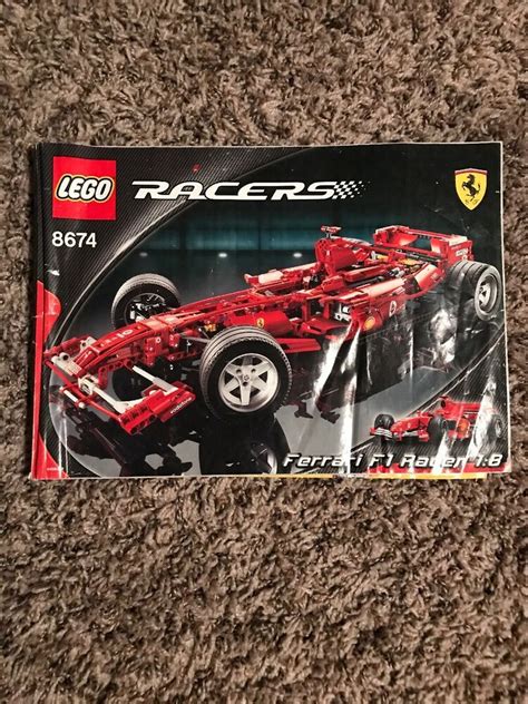 Lego ferrari f1 racer 1 8 8674. LEGO Racers Ferrari F1 Racer 1:8 (8674) Complete With Instructions Without Box | Lego racers ...