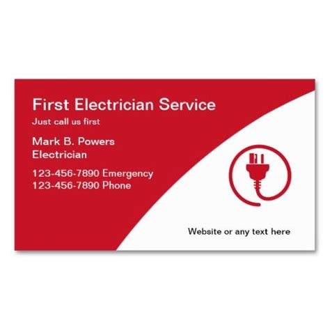 These templates are free and customizable to suit your brand. Electrician Business Cards