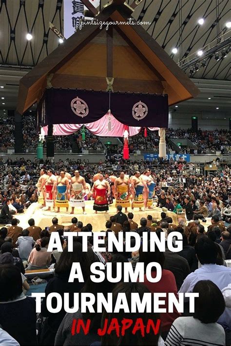 Japanese Sumo Wrestling Attending A Match With Kids Pint Size