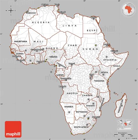 From the second we receive your funds right through until we send out your order, you can have full confidence that you're not at risk of losing your money. Gray Simple Map of Africa, cropped outside