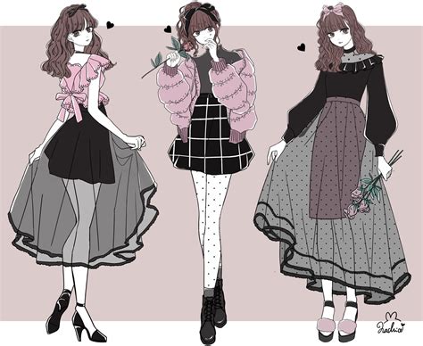 なちこ On Twitter Fashion Design Drawings Anime Outfits Fashion Art