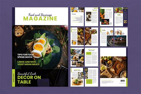 Magazine Template Food And Beverage