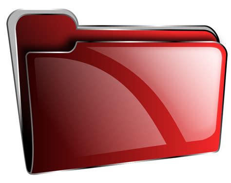 Clipart Folder Icon Red Empty