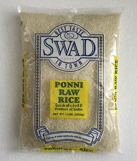 Swad Ponni Raw Rice 4lb Grocery And Gourmet Foods