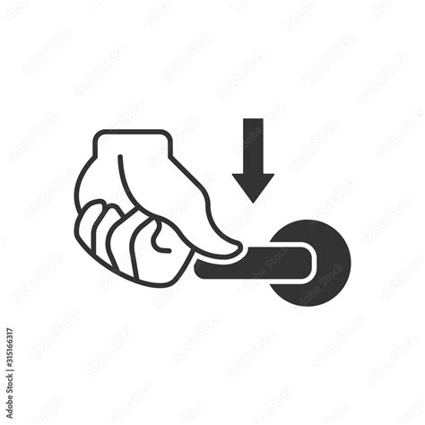 Flush Handle Icon Vector Symbol Stock Vector Adobe Stock