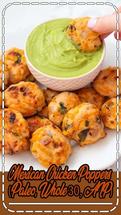 These chicken poppers are definitely a keeper and actually make a perfect appetizer for parties or to make for yourself on a friday vegetables are good too :). Mexican Chicken Poppers (Paleo, Whole30, AIP) - Healthy ...