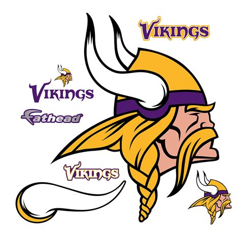 Minnesota Vikings Logo Giant Officially Licensed Nfl Removable Wall