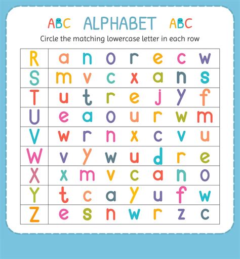 Lowercase Alphabet Worksheets Activity Shelter Free Printable