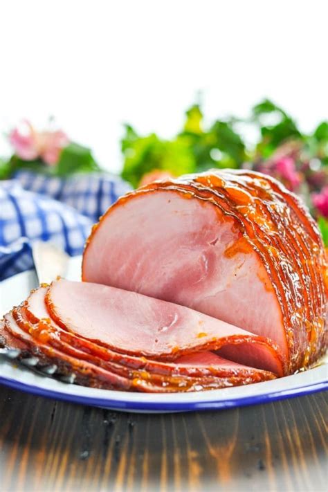 5 Ingredient Baked Ham With Apricot Glaze The Seasoned Mom