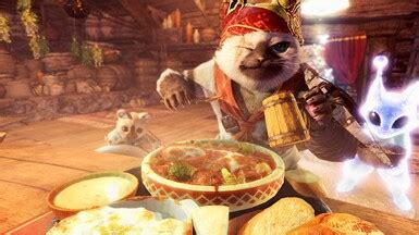 Meowscular Chef Player Pack With Bonus Furry Male Buff Body Version At Monster Hunter World