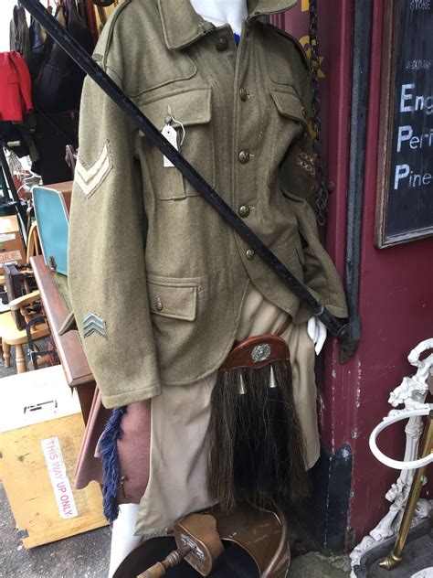 WW1 London Scottish Tunic, kilt, sporran and kilt apron cover