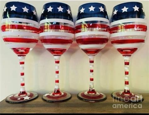 Patriotic Wine Glasses Photograph By Kristi Mecoli