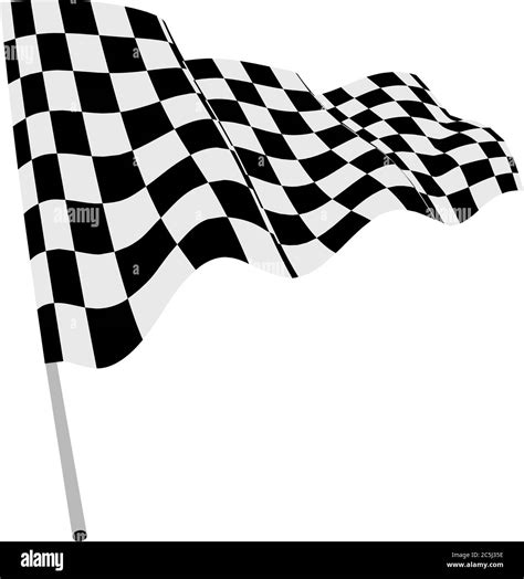 Checkered Flag Vector Illustration On White Background Stock Vector
