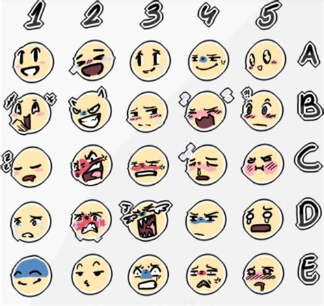 Bendy Emotions Chart